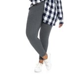 Donnay Plus Size Basic Long Legging - Dark Grey