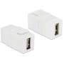 Delock USB2.0 Af To Af Keystone White   86353