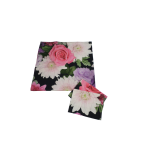 Indigo Flowers Overlay & Serviette Set