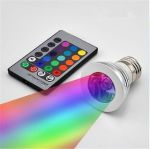 LED Colour Changing Light Bulb With Wireless Remote – 12 Colours E27 GU10 Incandescent Socket