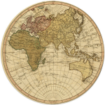 Rsw Antique Map Set Wall Decal - 100CM L X 100CM H
