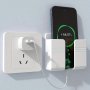 Wall Hanging Mobile Phone Charging Shelf - Adhesive Plastic Holder With Painted Finish For Living Room Bedroom Office - Multi-functional Wall-Mounted Organizer Recessed Design