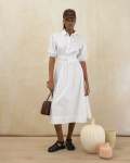 Elasticated Waist Shirt Dress - 18 Optic White