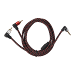 90 Degree 3.5MM Male To 2 Aux Y Microphone Plug For Laptop 2M