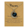 Pisces Celestial Glow Crescent Moon Pendant Necklace Glow In The Dark