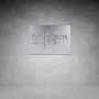 House Number D24 - 300 X 500 / Matt Gold / Cool White