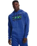 Men's Ua Rival Fleece Signature Box Hoodie - Tech Blue Sm