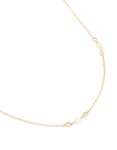 Goldair Gold Plated Cubic Zirconia & Freshwater Pearl Dainty Station Necklace
