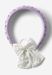 Cotton On Sophia Luxe Headband And Bow Set - Vanilla beaded