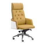 Modern Luxury Executive Office Chair - Piano White Biege