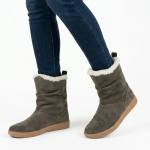Iholide Fur Collar Leather Boot - Funghi Velutto - 9