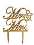 Mr & Mrs Wooden Cake Topper