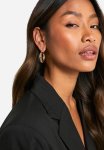 Chunky Abstract Hoop Earrings - Gold
