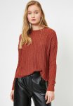 Crew Neck Long Sleeve Jumper - Tile