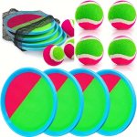 Sticky Ball Toys - Outdoor Games Beach Toys Throw And Ball Set 2 Paddles And 1 Ball Perfect Beach Game Set Playground Set Backya