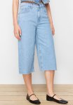 More Sustainable High Waist Denim Bermuda - Blue