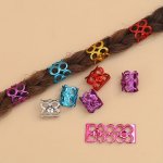 50PCS Golden Silvery Dreadlock Hair Beads Adjustable Hair Ring Braid Cuff Clip For Hair Accessories Extensions Beauty Tool