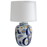 Contemporary Ceramic Lamp With White Shade 67 Cm