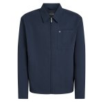 Linen Zip-up Jacket -peacoat