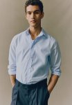 Slim Fit Easy-iron Shirt - Light Blue Checked