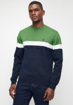 Polo Mens Colourblock Long Sleeve Knitwear - Navy