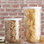 1.4 Litre Glass Jar With White Lid