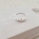 Tiara 925 Sterling Silver Crown Tiara Ring - Size 9