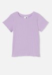 Cotton On Raya Rib Baby Tee - Lilac Drop Rib