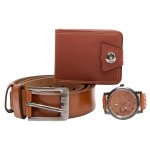 Watch Wallet & Belt Set - Black