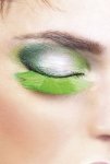 Green Feather Eyelashes