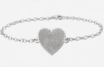CAS101892 - 925 Sterling Silver Personalized Fingerprint Bracelet