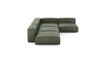 Four Module Corner Sofa - Leather - Olive - 241CM X 346CM