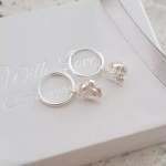 Alisha-lee 925 Sterling Silver Hoop Horse Earrings Size: 8X9MM On 12MM Hoops