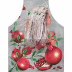 Printed Apron Pomegranate Face