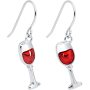 Body Candy Stainless Steel Red Wine Glass Earrings