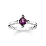 Silver Vintage Star Ring - 52