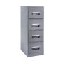 Steel Office Filing Cabinet 4 Drawer File Knock Down Requires Assembly 130 X 47 X 63 Cm 4FC02KD-GREY