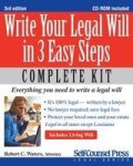 Write Your Legal Will In 3 Easy Steps With Cdrom