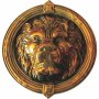 Lion Head Door Knocker - Brass