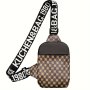 Portable Chest Bag Casual Trendy Plaid Waist Bag Lightweight Sport Crossbody Bag For Leisure Travel Vacation