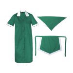 Ladies Poly Cotton 3 Piece Set Cs-set Emerald-white 2XL