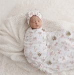 Silly Girly Goose Duck Flower Balloon Baby Swaddle Wrap Set Newborn Hospital Set Sa