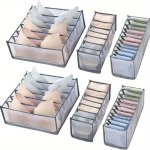 @home Home Underwear Storage Box Jeans Storage Divided Format Storage Grid Dormitory Socks Finishing Box Mesh Storage Box