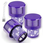 Improved Hand V10 Filter Replacement For Dyson Cyclone V10 Series 3 Pack Hepa Filters And 1 Clean Brush