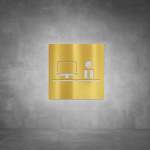 Office Sign D03 - Polished Brass