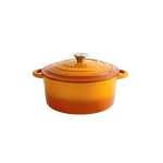 24CM Cast Iron Casserole Orange
