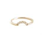 Diamond Arch Band In Yellow Gold - Lab Grown