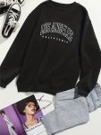 Los Angeles Print Sweatshirt Long Sleeve Crew Neck Casual Sweatshirt For Winter & Fall Women's Clothing