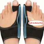 2 Pcs Toe Separators Built-in Metal Plate Solid And Straight Mercerized Cotton&sponge Composite Fabric Material Breathable And N