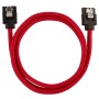 Premium Sleeved Sata 6GBPS 60CM Cable Red